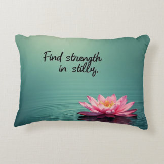 Find Strength in Stillness – Inspirational  Accent Pillow