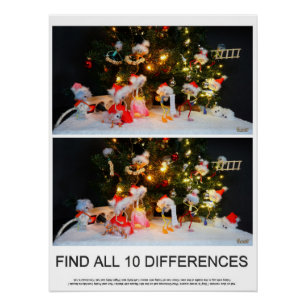Find the 10 differences in the Fubby's puzzle pict Poster