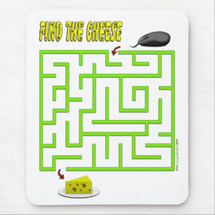 Find the Cheese Mouse Maze Standard Mouse Pad