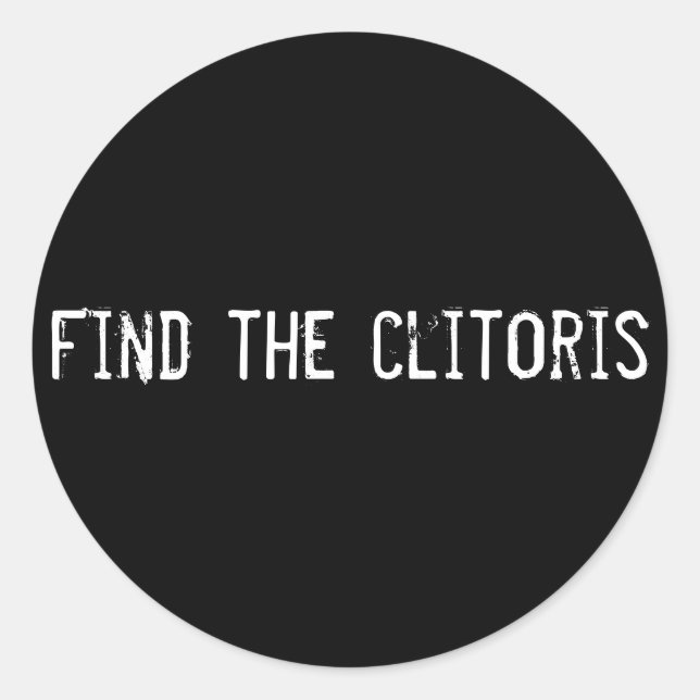 Find the clitoris classic round sticker (Front)