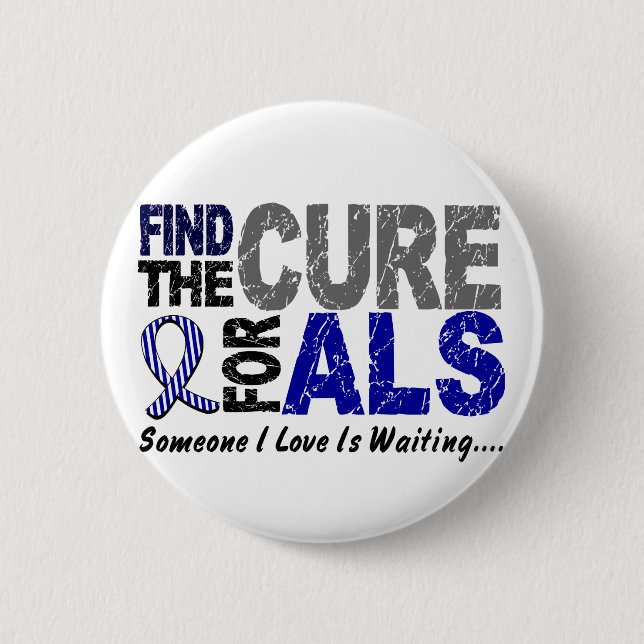 Find The Cure For ALS 2 Inch Round Button (Front)
