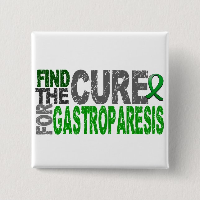 Find The Cure Gastroparesis 2 Inch Square Button (Front)