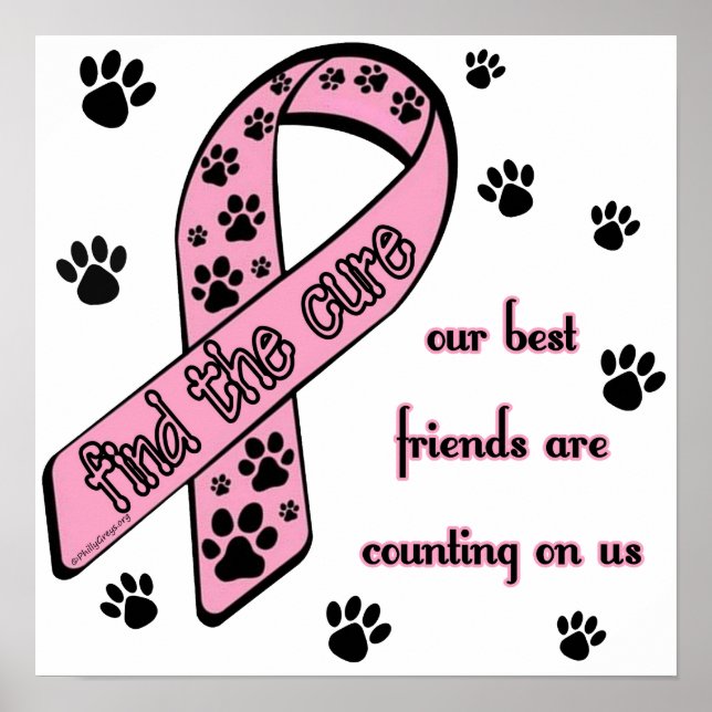 Find the Cure ~ Pawprint Poster (Front)