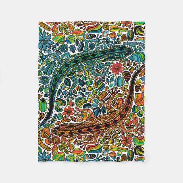 Find the geckos fleece blanket (Front)