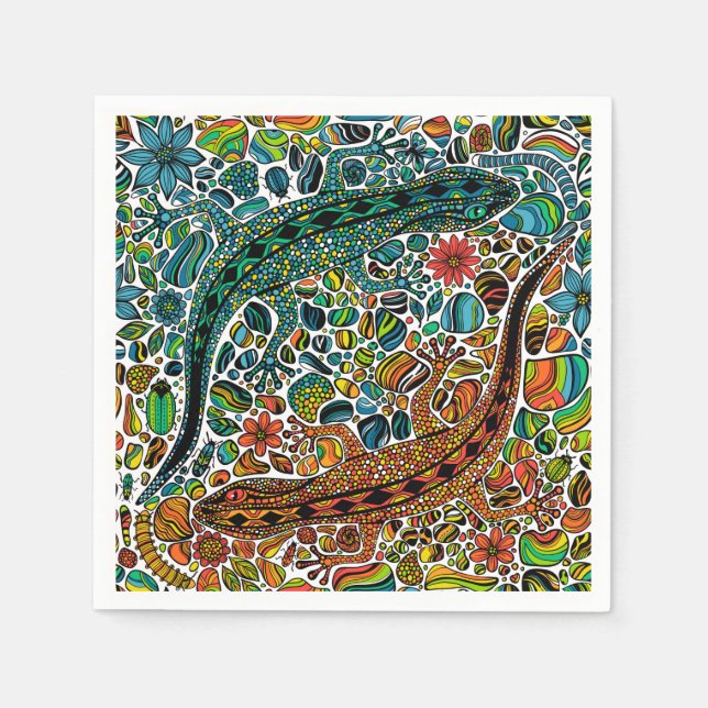 Find the geckos napkin (Front)