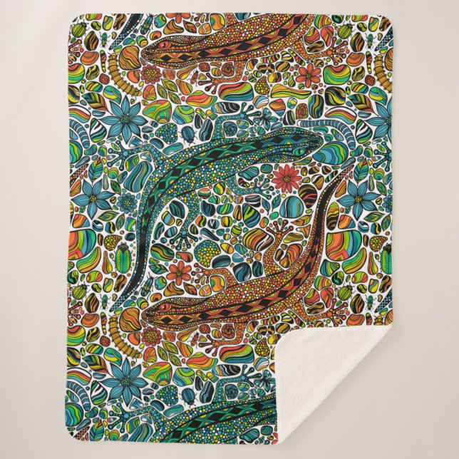 Find the geckos sherpa blanket (Front)