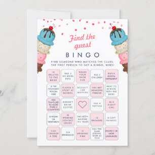 Find The Guest Bingo Bridal Shower Game Invitation
