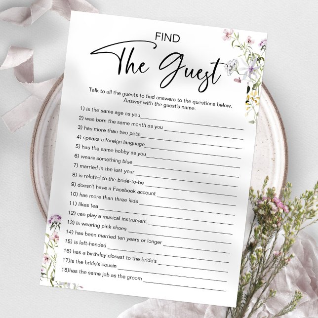 Find The Guest Bridal Shower Game Invitation (Creator Uploaded)
