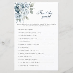 Find the Guest Floral Bridal Shower Game