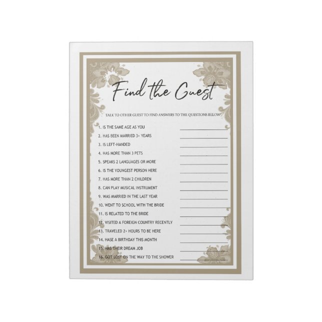 Find The Guest Game Notepad (Rotated)