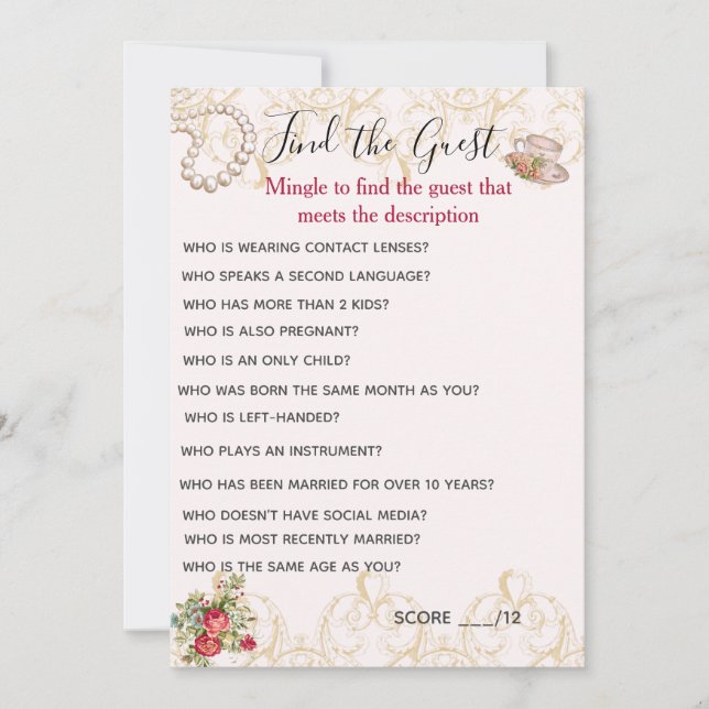 Find the Guest Invitation (Front)