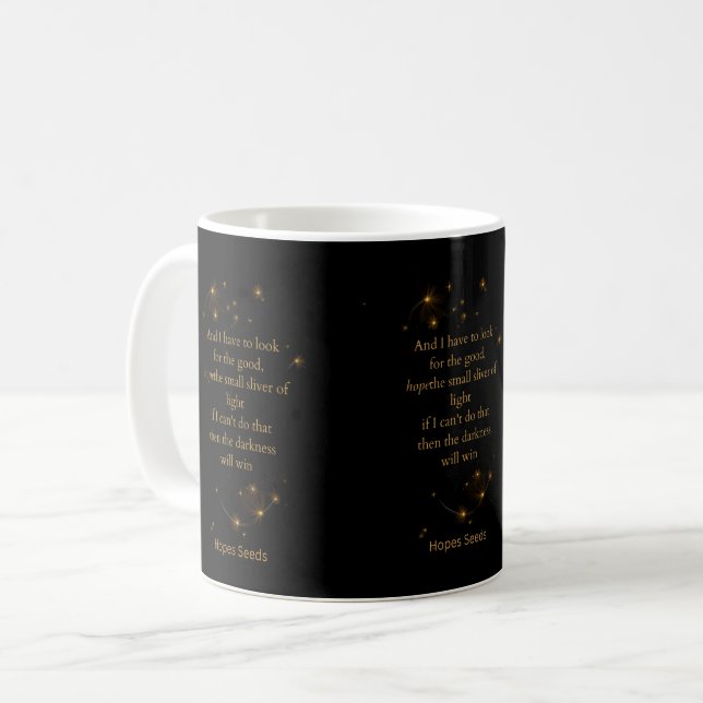 Find the Light –  Hope Quote Coffee Mug (Front Left)