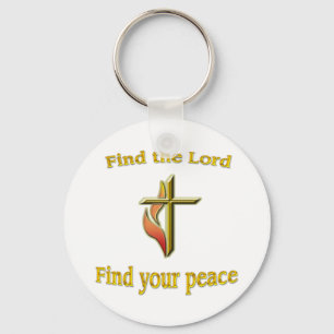 Find the Lord find your peace Keychain