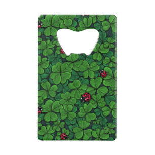 Find the lucky clover credit card bottle opener
