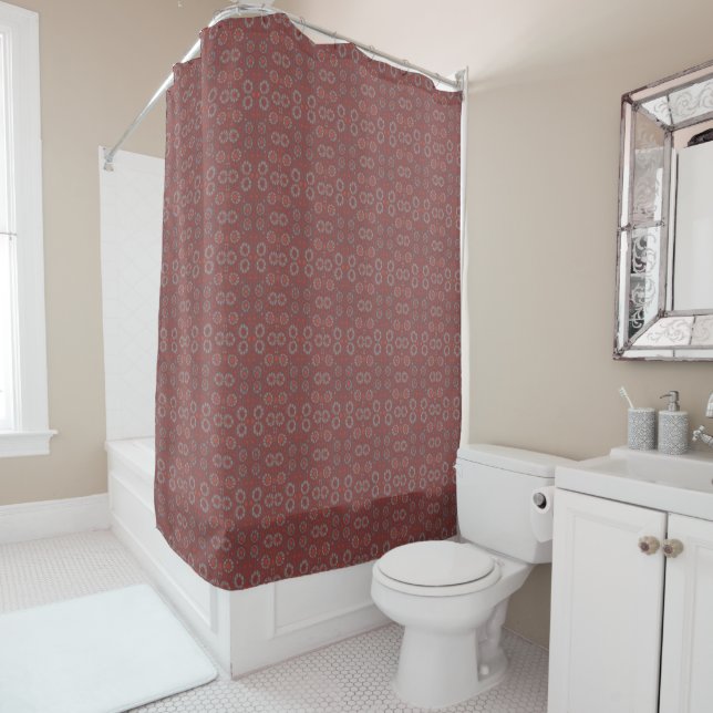Find the Rabbit, rustic pattern, grey & terracotta (In Situ)