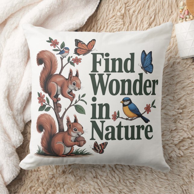 Find Wonder In Nature Throw Pillow (Blanket)