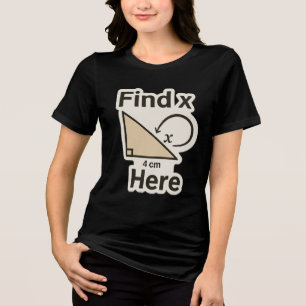 Find X Math Joke Sticker – Funny Geometry Pun  Tri-Blend Shirt