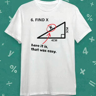 Find X Shirt Funny Math Geometry Triangle Joke 