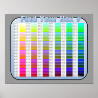 Find You Hex Number Poster