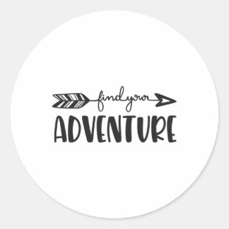 Find your adventure classic round sticker