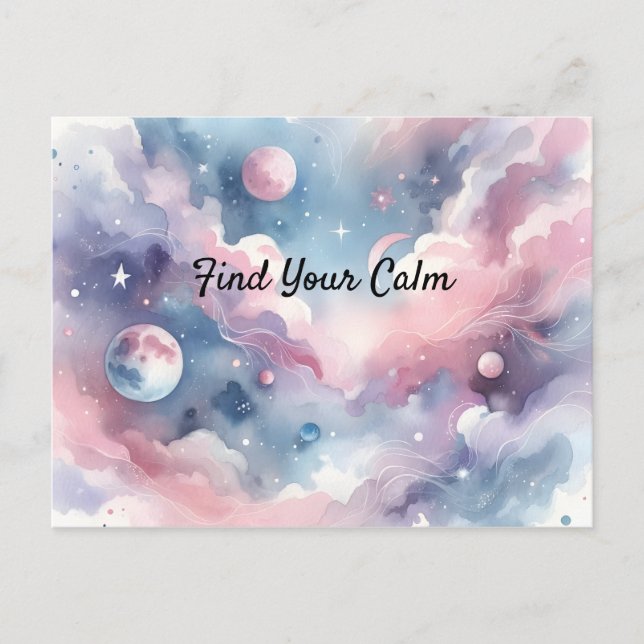 Find Your Calm Celestial Postcard (Front)