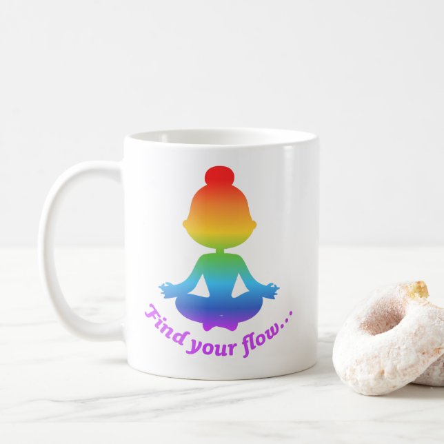 Find Your Flow Mug (Rainbow) (With Donut)