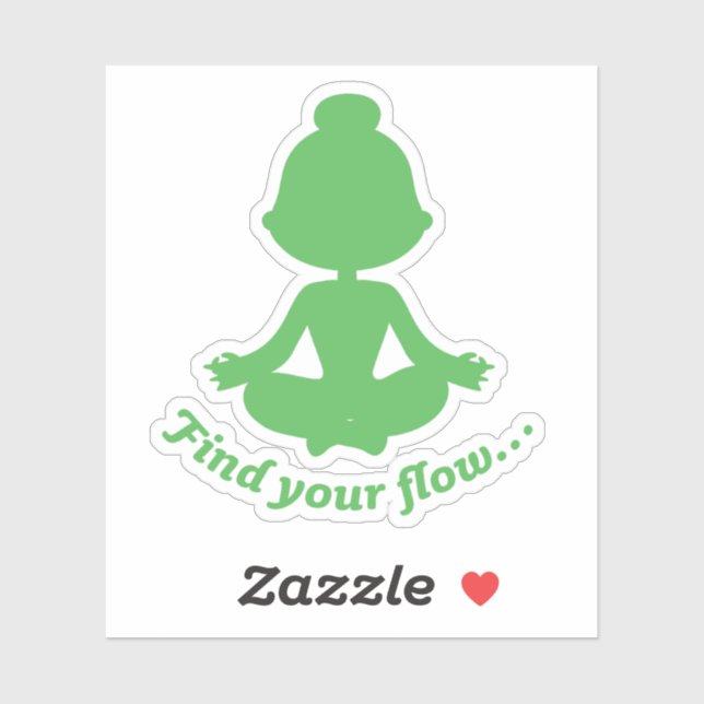 Find Your Flow Sticker (Green) (Sheet)