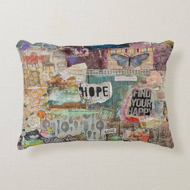 Find Your Happy Accent Pillow (Front)