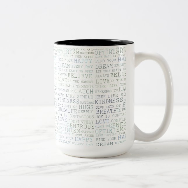 Find Your Happy Two-Tone Coffee Mug (Right)