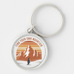 Find Your Own Mountain - the inspirational penguin Keychain
