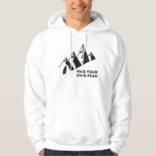 Find Your Own Peak– Inspirational Penguin Design Hoodie