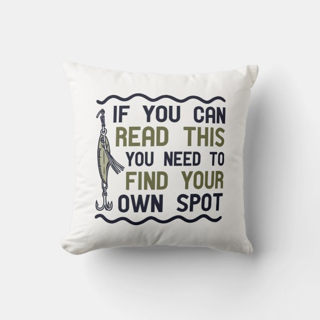 Find Your Own Spot Throw Pillow (Front)