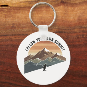 Find Your Own Summit– Inspirational Penguin Keychain