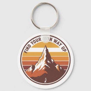 Find Your Own Way UP– Inspirational Penguin Design Keychain