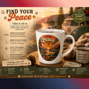 Find Your Peace Rustic Sunset Camper Mug Cozy Na