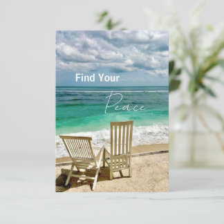 Find Your Peace | Serene Beach Postcard