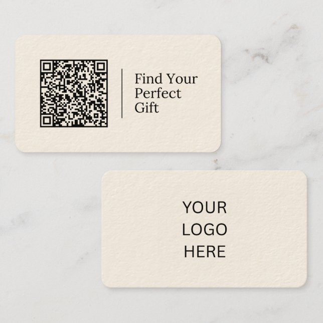 Find Your Perfect Gift | Customizable QR code  Business Card (Front/Back)