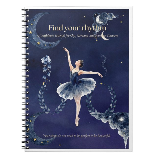 Find Your Rhythm Ballerina Notebook | Ava Solara (Front)