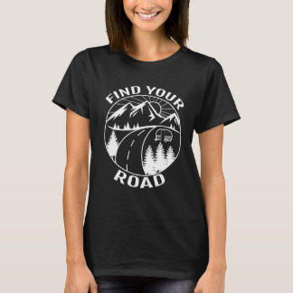 Find Your Road Women  Summer Graphic Outdoor T-Shirt