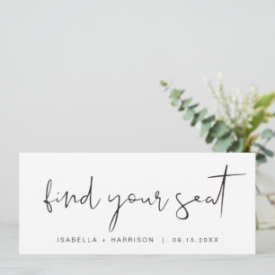 Find Your Seat Header Card, Wedding Seating Card