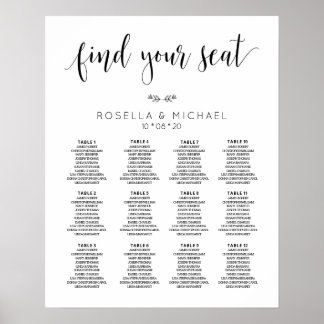 Find Your Seat - Wedding Seating Chart