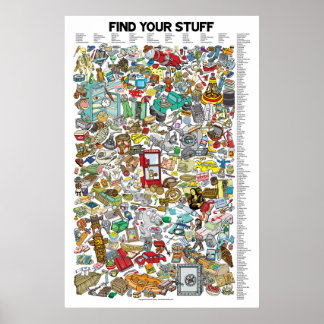 FIND YOUR STUFF. Search for over 200 items! Poster