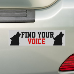 find your voice bumper sticker