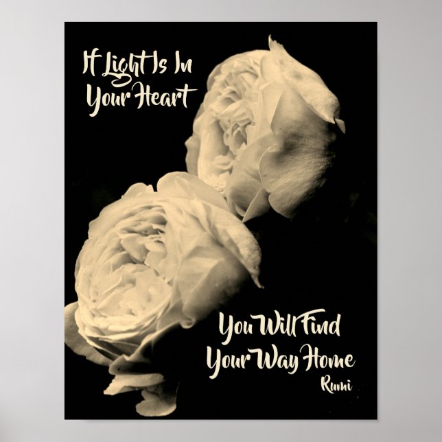 Find Your Way Home Inspirational Rumi Quote Poster (Front)