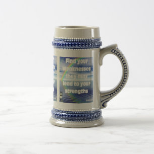 Find your weaknesses beer stein