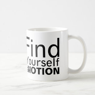 Find Yourself In Motion Mug   Black on White