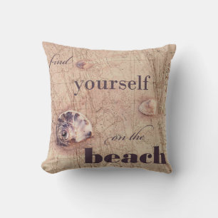 Find yourself on the Beach Throw Pillow