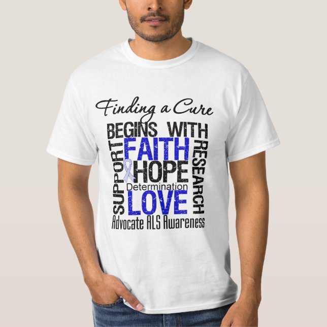 Finding a Cure For ALS Awareness v2 T-Shirt (Front)
