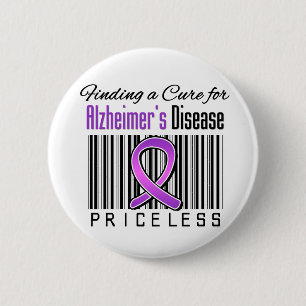 Finding a Cure For Alzheimers Disease PRICELESS 2 Inch Round Button