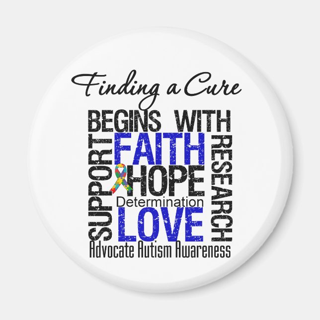 Finding a Cure For Autism Magnet (Front)